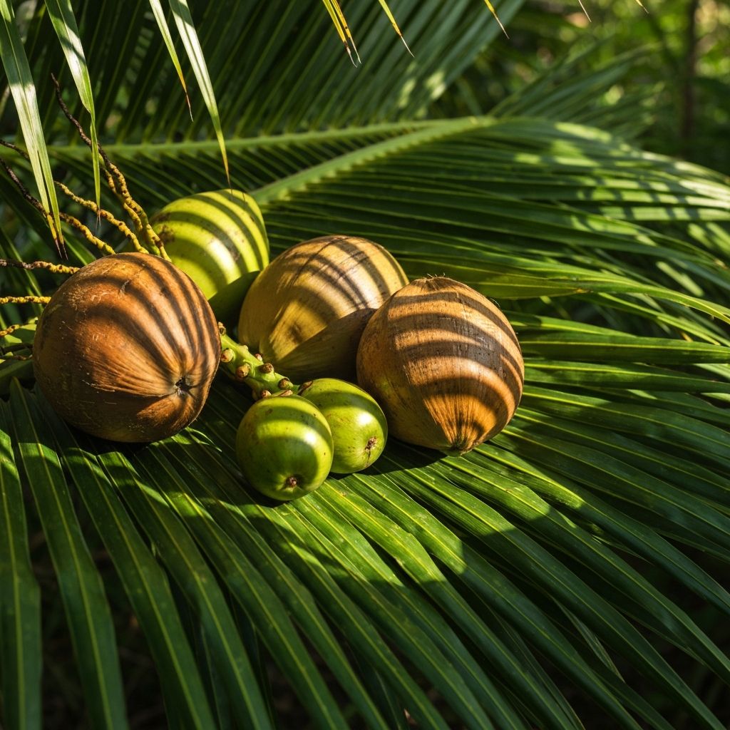 Fresh tropical palm fruits